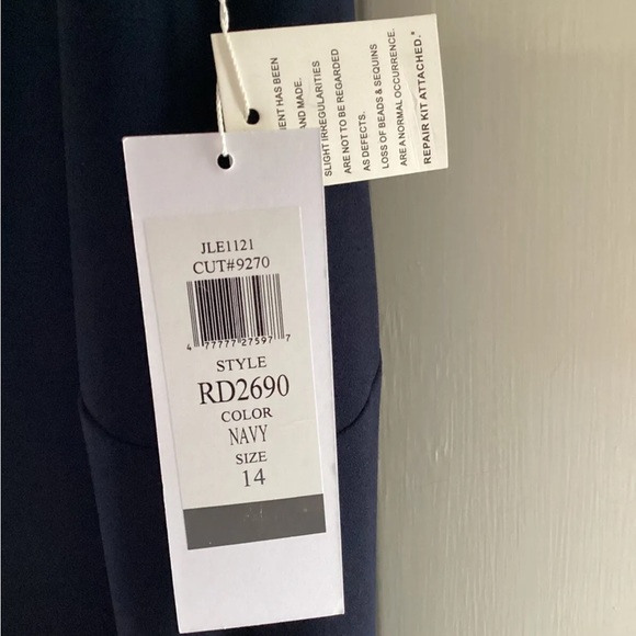 Rina di Montella-Montage, Formal Gown, Mother Of The Bride, NWT, Navy, Sz 14 - Picture 7 of 8